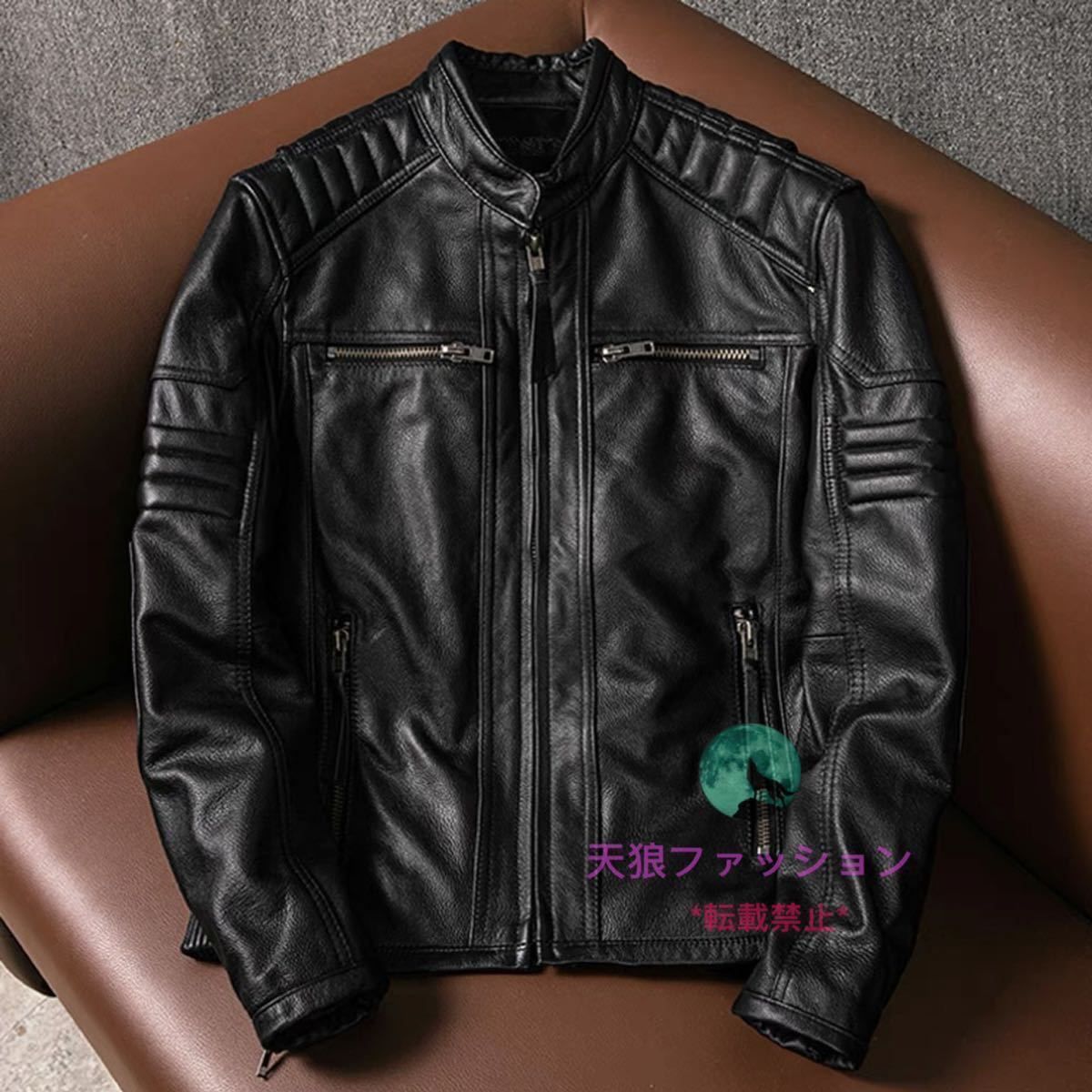●レザージャケット 革ジャン 本革 カウハイド シングルライダース アメカジ 牛革 バイクレザー 国産革 メンズファッション 植鞣し S~5XL