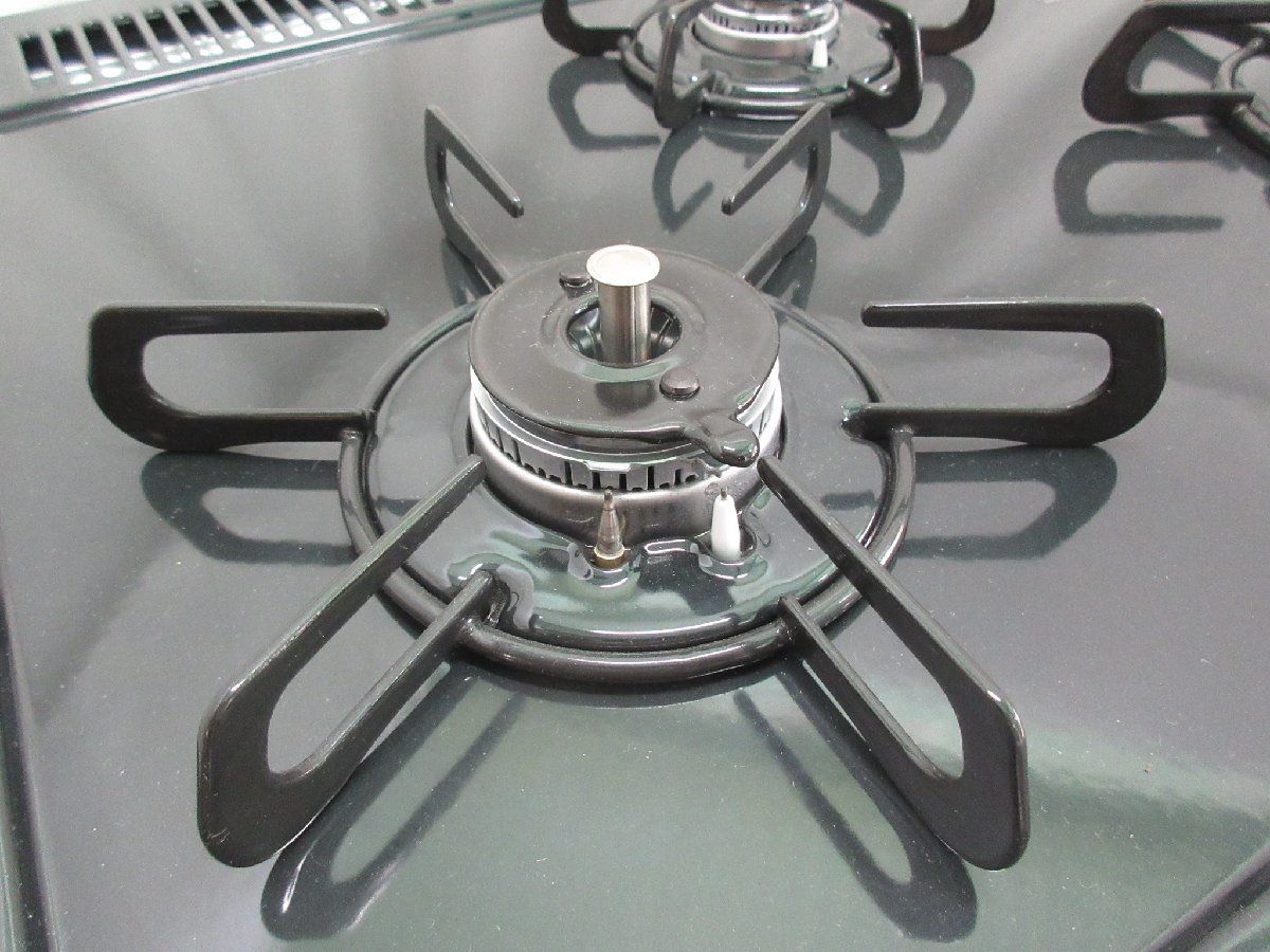 9913 22年製 美品!パロマ 都市ガス ビルトインコンロ 水無片面 両側強