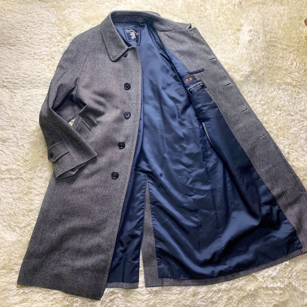 品質満点! 【高級カシミヤ】Burberry『英国の気品』 ヘリンボーン
