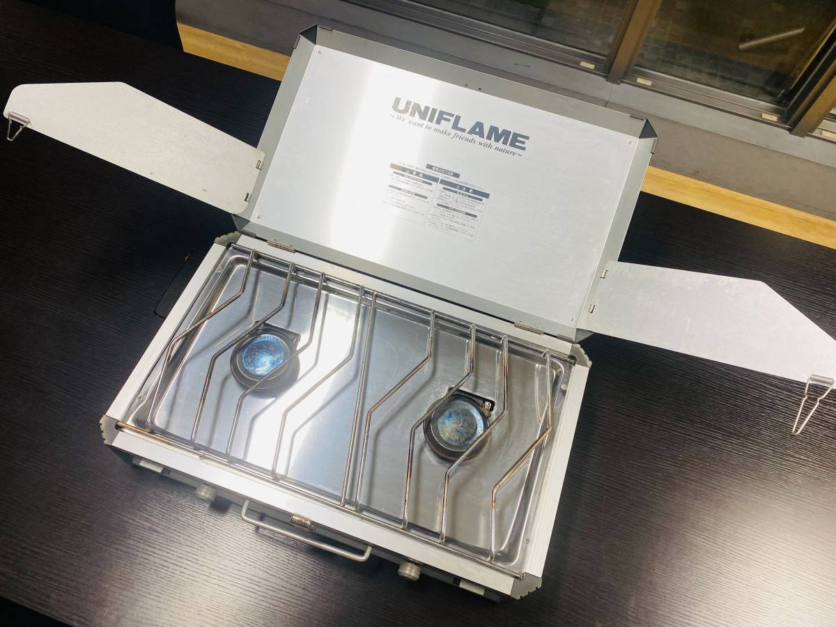 3点セット】UNIFLAME ユニフレーム ツインバーナー US-1900 折り畳み式