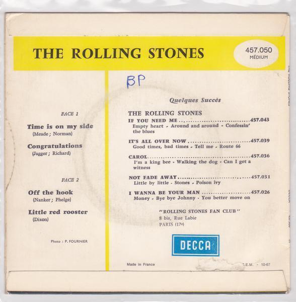 ■中古品■The Rolling Stones ローリング・ストーンズ/time is on my side +3(USED 7 INCH SINGLE EP)_画像2