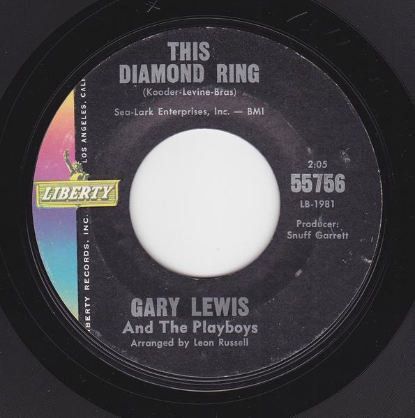 ■中古品■Gary Lewis and the Playboys ゲイリー・ルイス/this diamond ring + tijuana wedding(USED 7 INCH SINGLE)_画像2