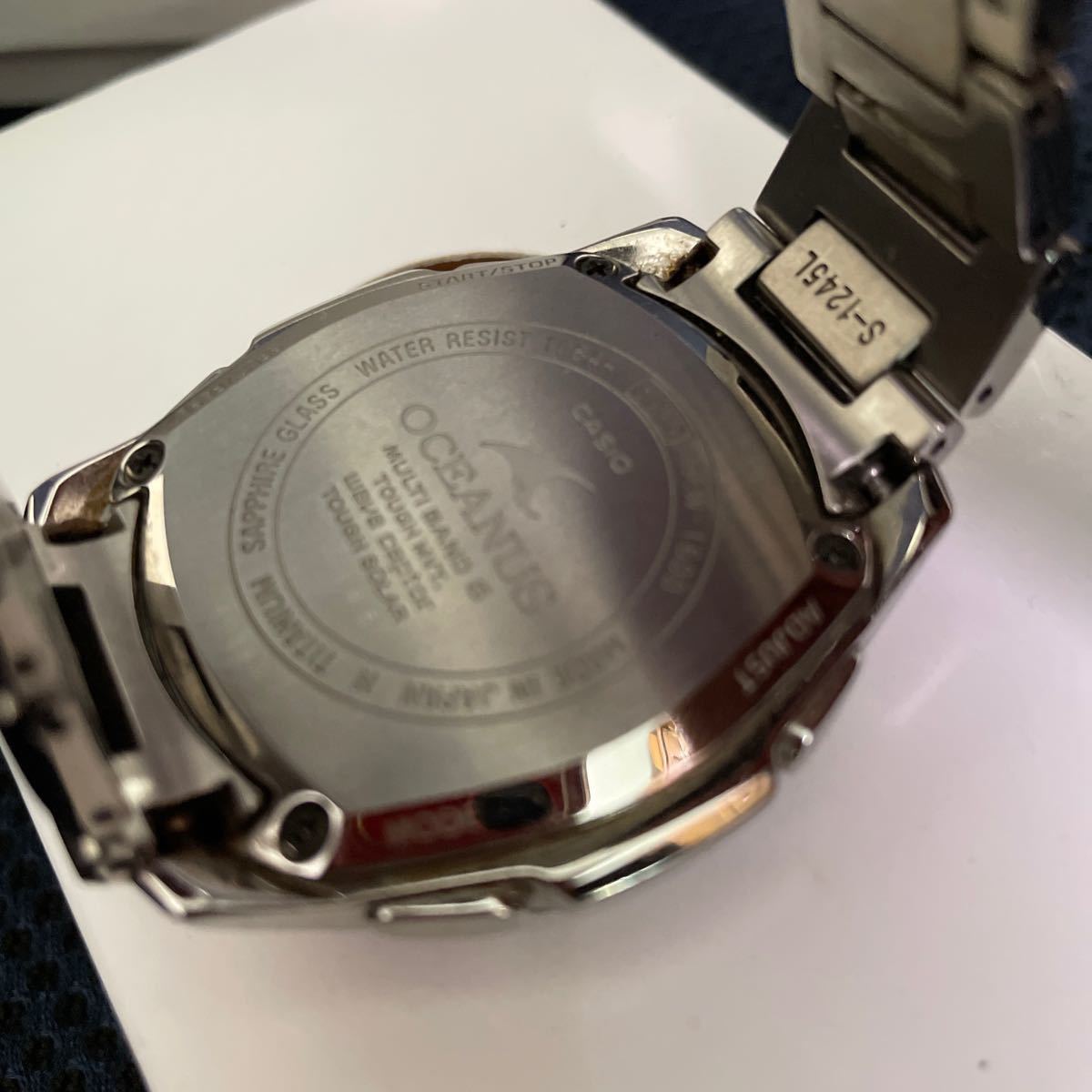 【動作確認済】CASIO OCEANUS OCW-T600TDC-7AJF オシアナス カシオ 電波ソーラー ベルト留めピン交換済