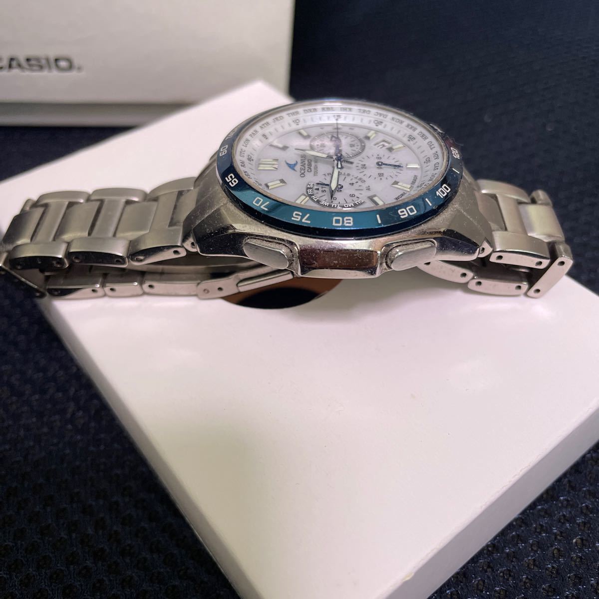 【動作確認済】CASIO OCEANUS OCW-T600TDC-7AJF オシアナス カシオ 電波ソーラー ベルト留めピン交換済