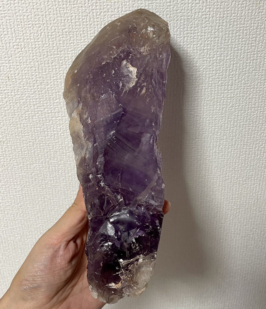 アメジスト 原石 ファントム水晶 クリスタル 虹入 レインボー 1666g
