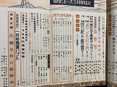 ｃ◎◎ 昭和 中学生コース 高校進学指導雑誌　特集・特殊科目短期完成の秘訣　昭和29年1月号　学習研究社　付録なし　当時物　/　K21_画像4