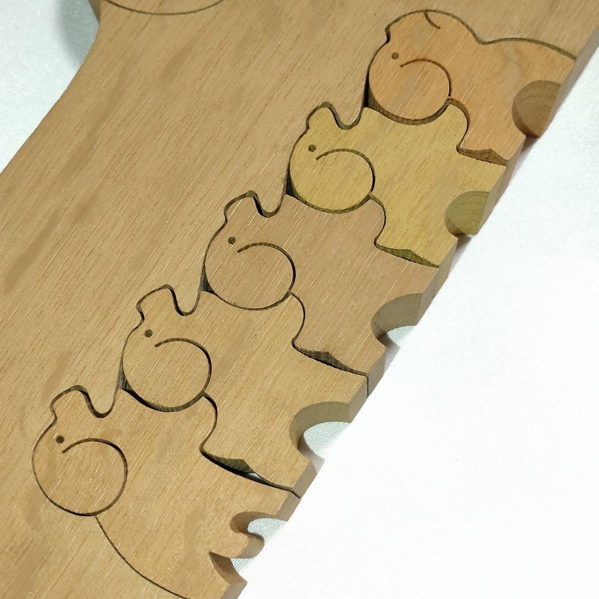 木製 パズル 遊プラン U・PLAN 犬 置物 玩具 飾り 最大幅約18cm 高さ約10.5cm 厚み約2.8cm【3345】_画像6