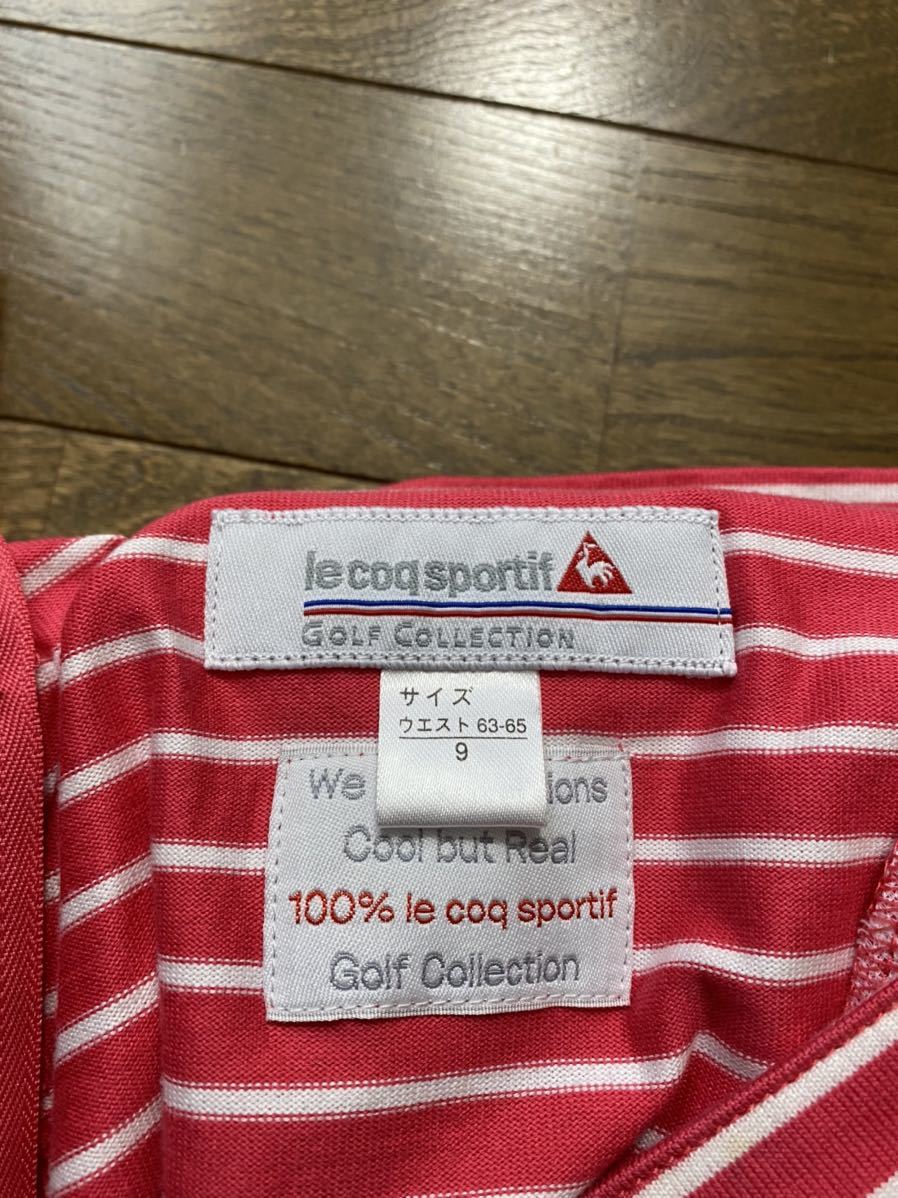 le coq sportif GOLF スカート サイズ9 レディース フリル ルコック ゴルフ プリーツ ボーダー_画像5