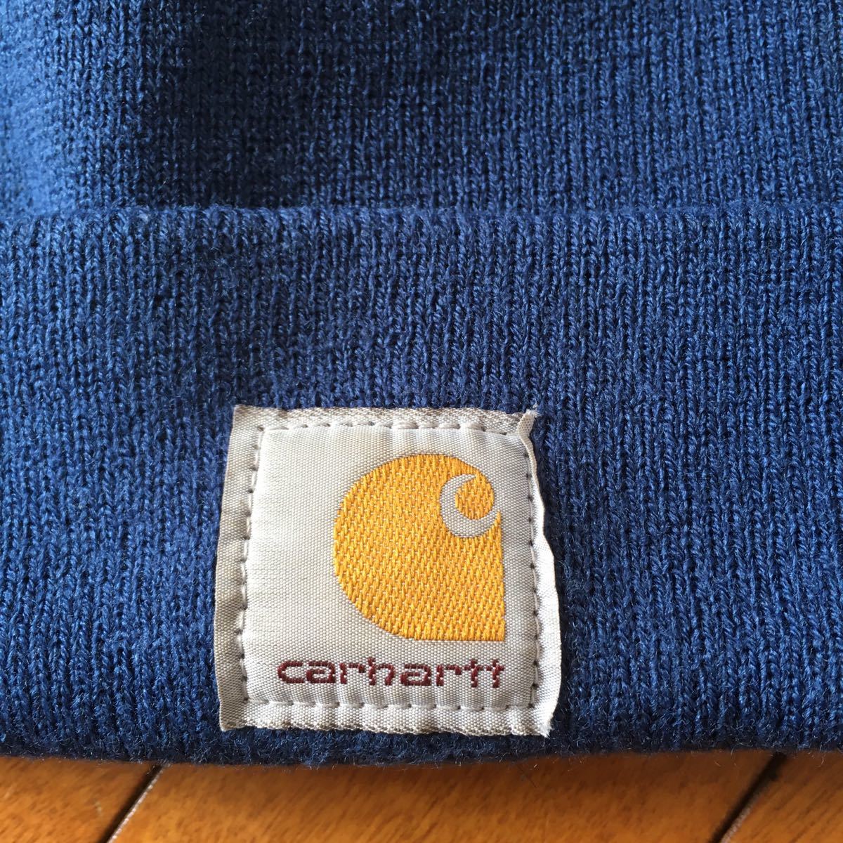 ★ ≪ carhartt ≫ ★ Made in USA アクリル ワッチキャップ ニットキャップ★フリーサイズ_画像4