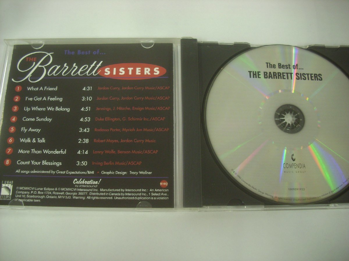 ■CD 　THE BARRETT SISTERS バレット・シスターズ / THE BEST OF... ザ・ベスト・オブ US盤 LUNAR ECLIPSE 9192 ◇r41021_画像3