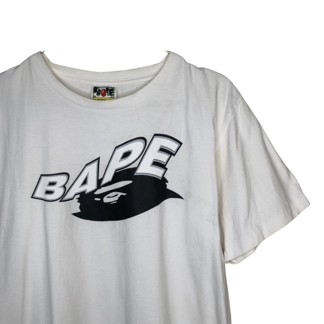 ★A BATHING APE BAPE ア ベイシング エイプ★メンズ 半袖 Tシャツ トップス 白 ホワイト size M 管:C:10_画像4