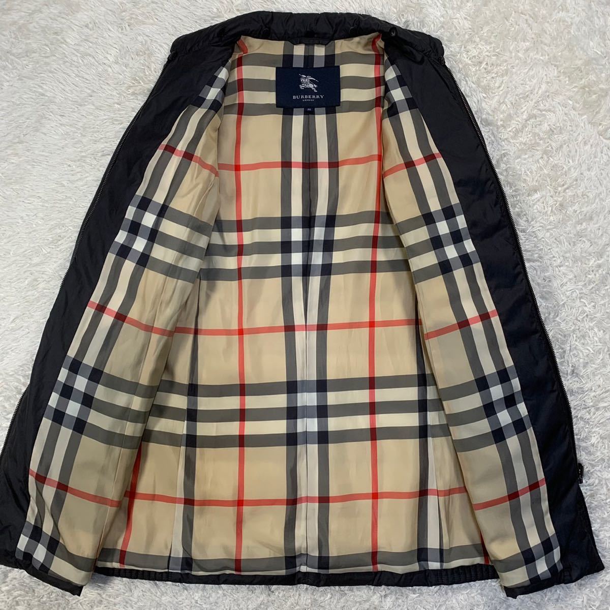 美品 バーバリー ロンドン ダウン コート キルティング ノバチェック
