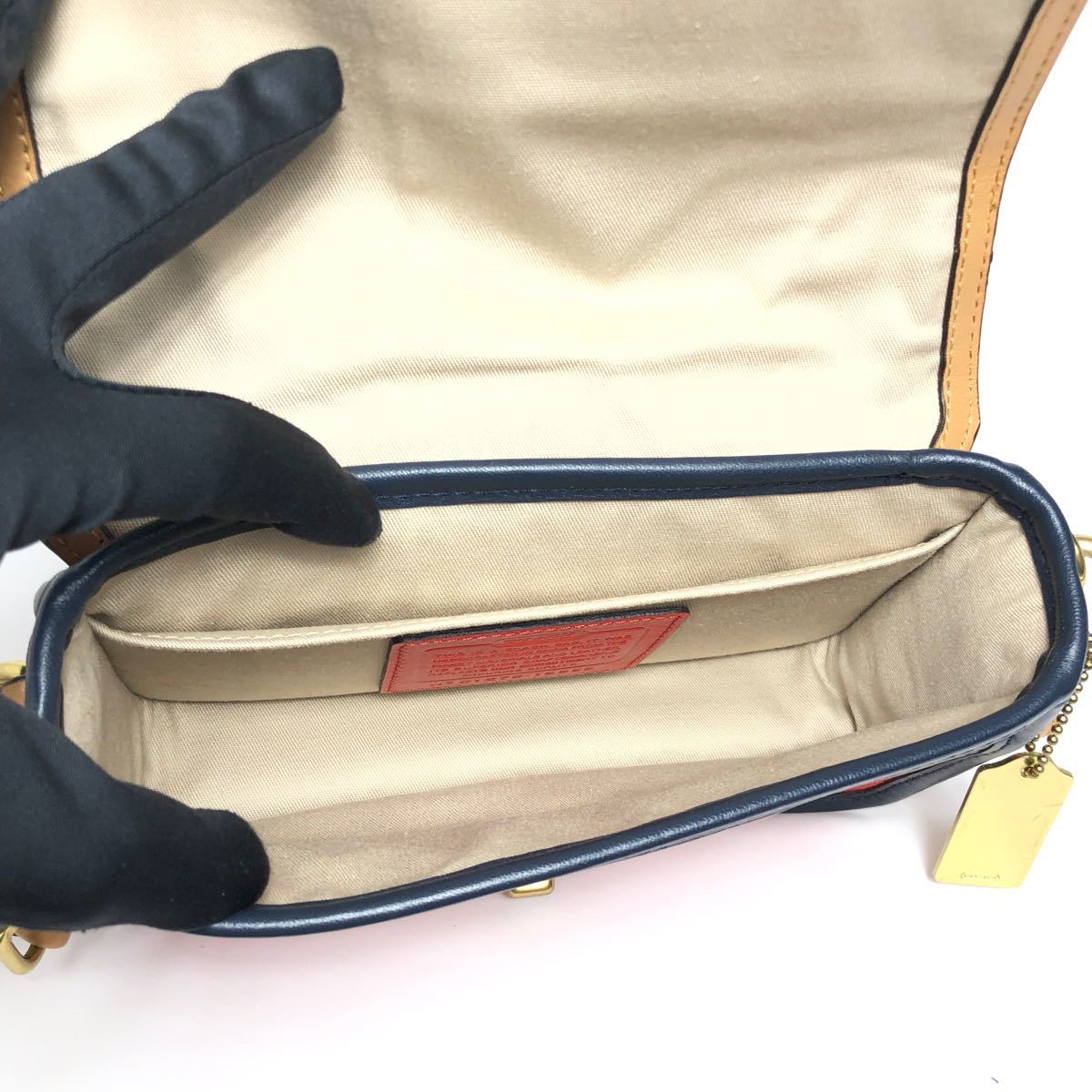 美品】COACH コーチ ショルダーバッグ レザー ターンロック 美品】COACH コーチ ショルダーバッグ レザー ターンロック