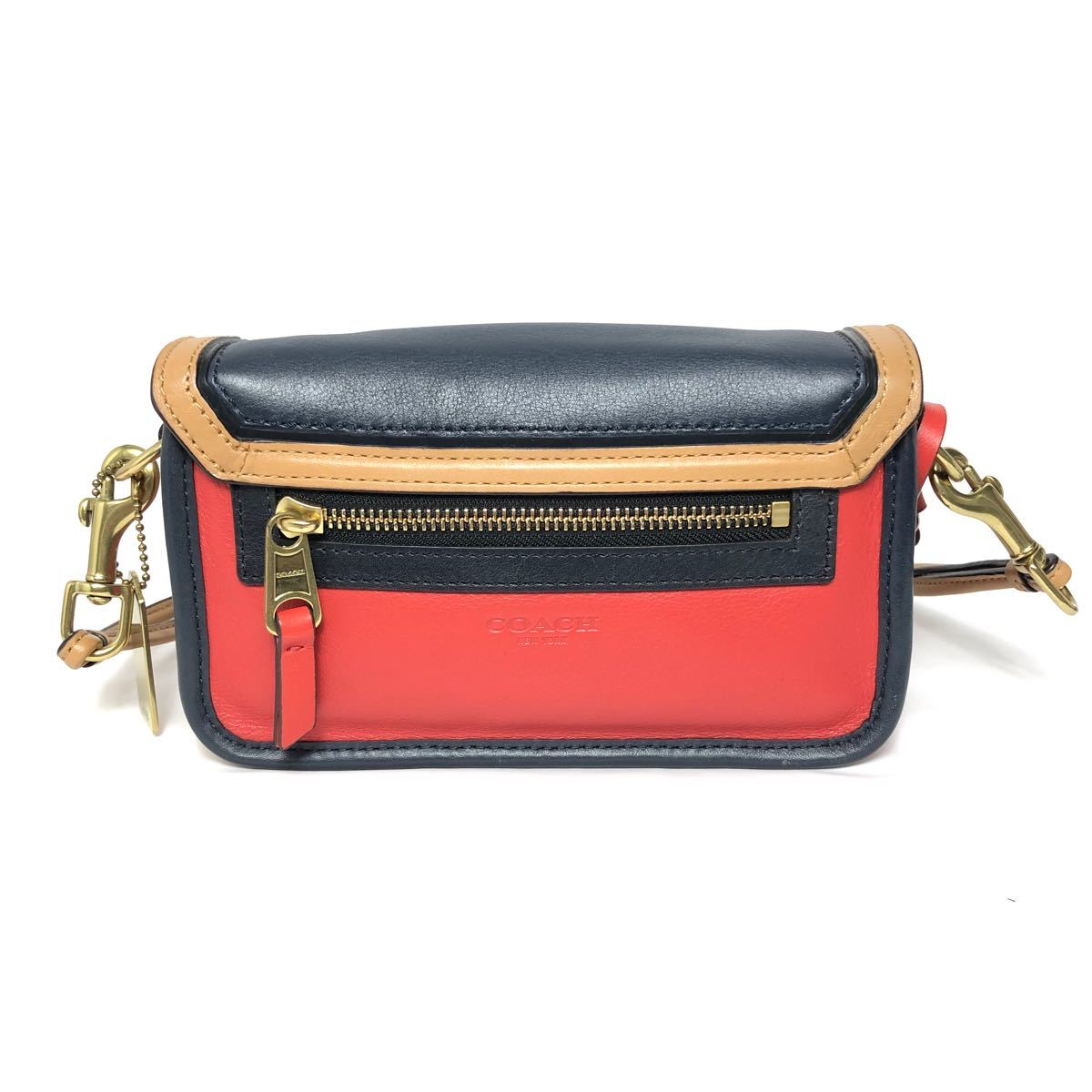 美品】COACH コーチ ショルダーバッグ レザー ターンロック 美品】COACH コーチ ショルダーバッグ レザー ターンロック