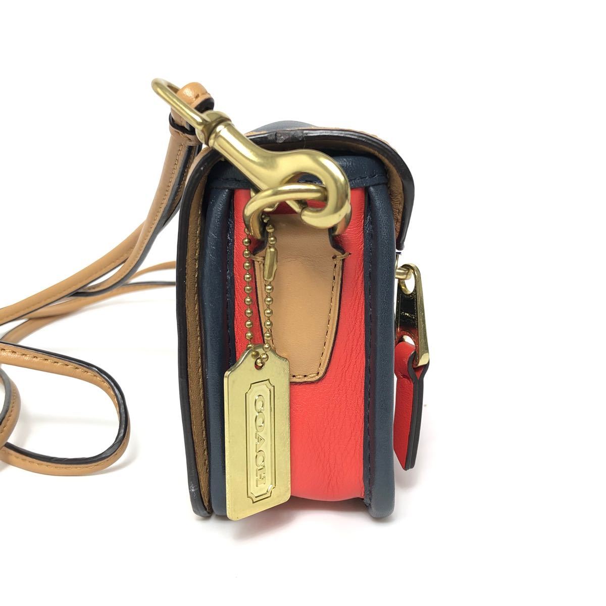美品】COACH コーチ ショルダーバッグ レザー ターンロック 美品】COACH コーチ ショルダーバッグ レザー ターンロック