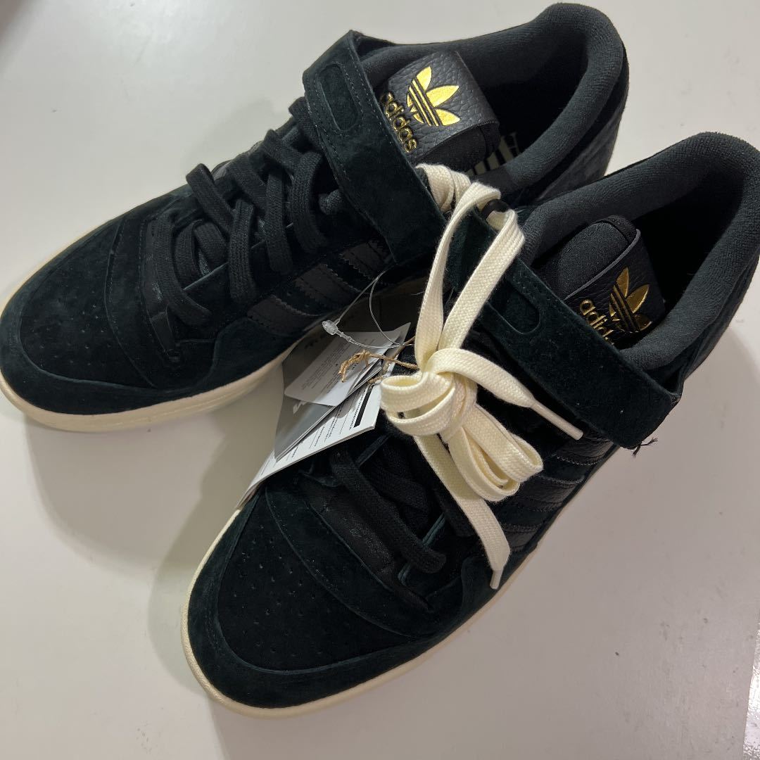 Q46366 28.5cm adidas アディダス フォーラム 84 ロー ブラックゴールド　スエード　アトモス　新品 未使用 正規品_画像2