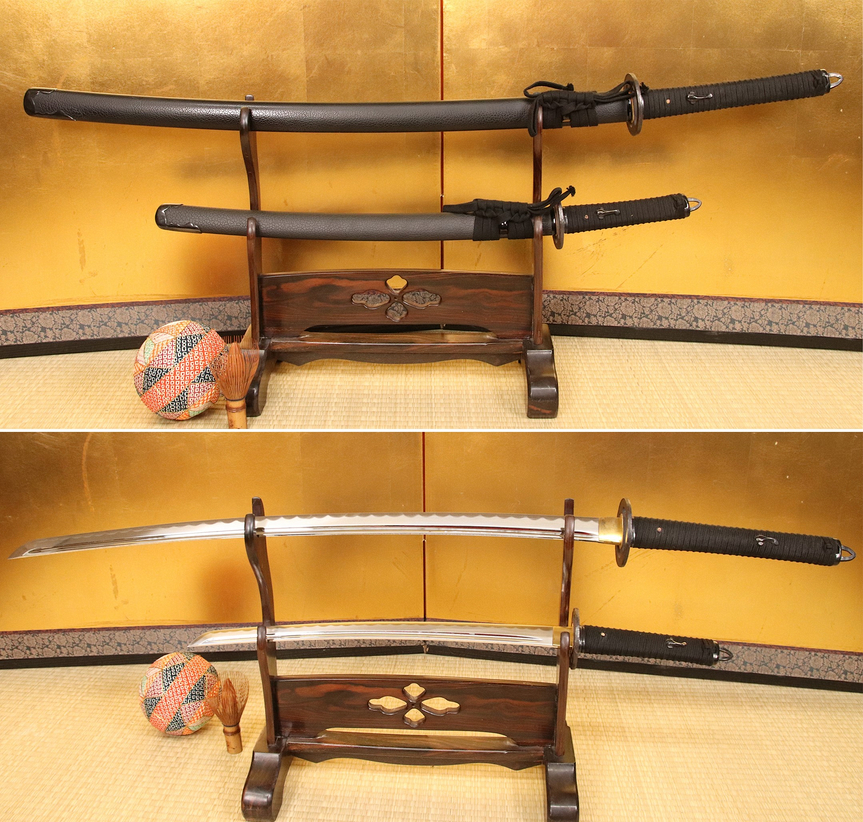 巨秦戦剣(黒檀金)古兵器 武具 刀装具 日本刀 模造刀 居合刀