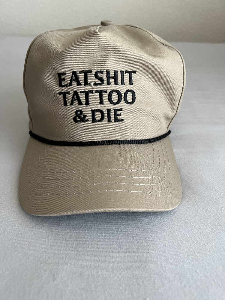 TATTOO STUDIO YAMADA CAP 【EAT, SHIT, TATTOO & DIE】// BEIGE