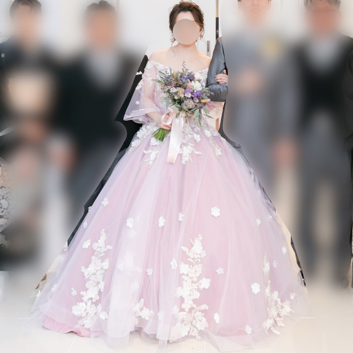 YNS wedding カラードレス くすみピンク SR18346 結婚式