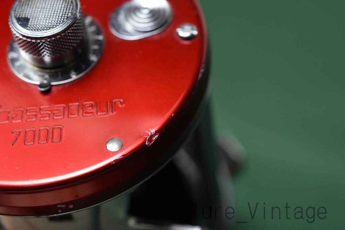 VINTAGE ABU AMBASSADUER 7000 RED 1978年(780501)【Y2372-360】アブ アンバサダー 7000 オールド ベイト リール_画像10