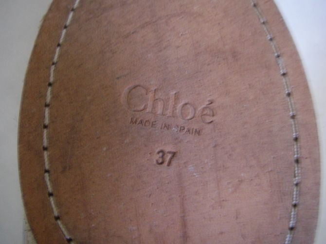 s141 chloe クロエ エスパドリーユ スリッポン 靴 スウェード サイズ37 約23.5cm_画像9