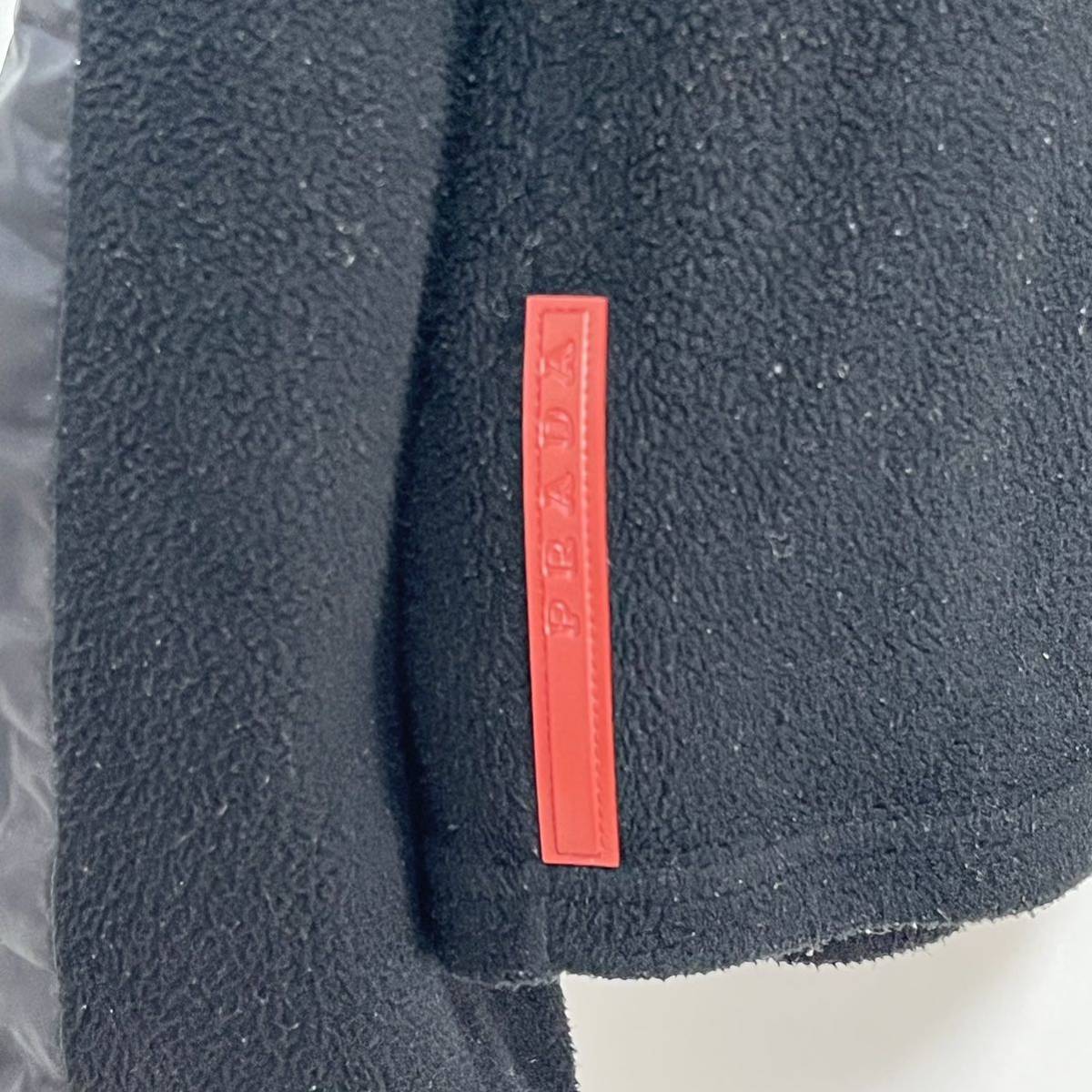 PRADA SPORTS リモンタナイロン切替 フリースジャケット ブラック プラダスポーツ