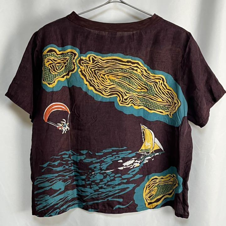 極美品】45R 絵本バンダナ シルク Tシャツ トップス | parliament.gov.so