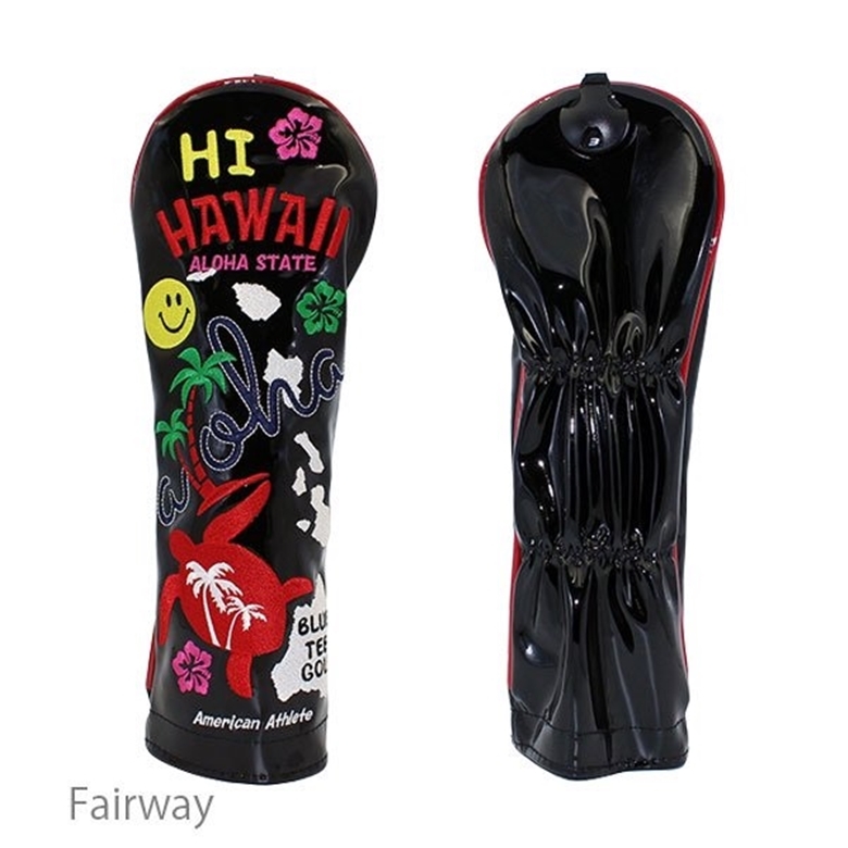 □オークション【3PA-BK】ブルーティーゴルフ【ハイハワイ Hi Hawaii エナメル】3本セット販売(A)ヘッドカバー HC-030 BLUEBLUE TEE GOLF _画像3