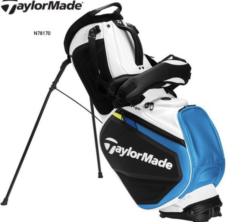 新品 スタンドキャディバッグ TaylorMade/テーラーメイド Taylormade SIM2 グローバルツアー スタンドキャディバッグ 9.5型  4分割 47インチ対応 黒白青 バック