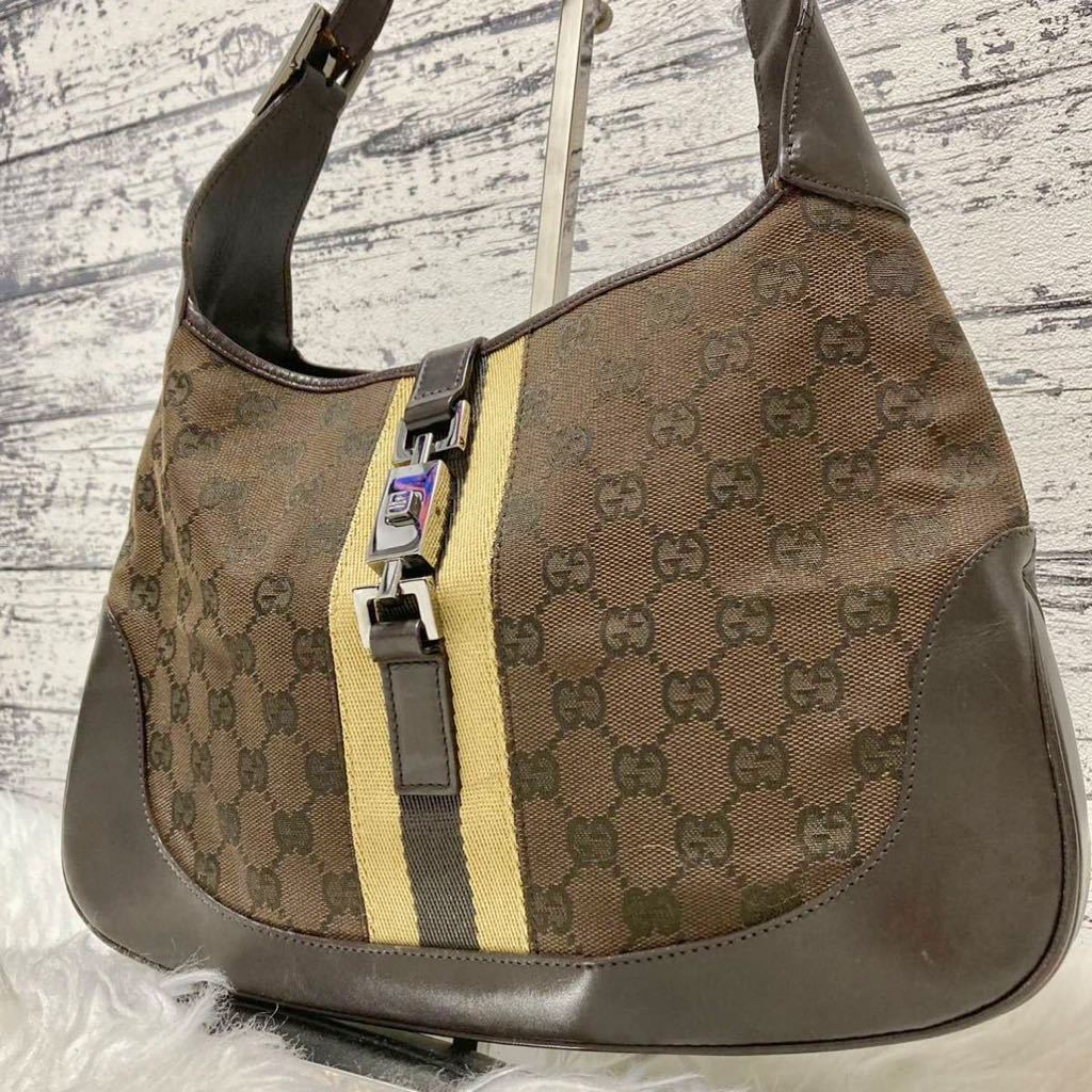 1円 【良品】正規品 GUCCI グッチ ワンショルダーバッグ GGキャンバス