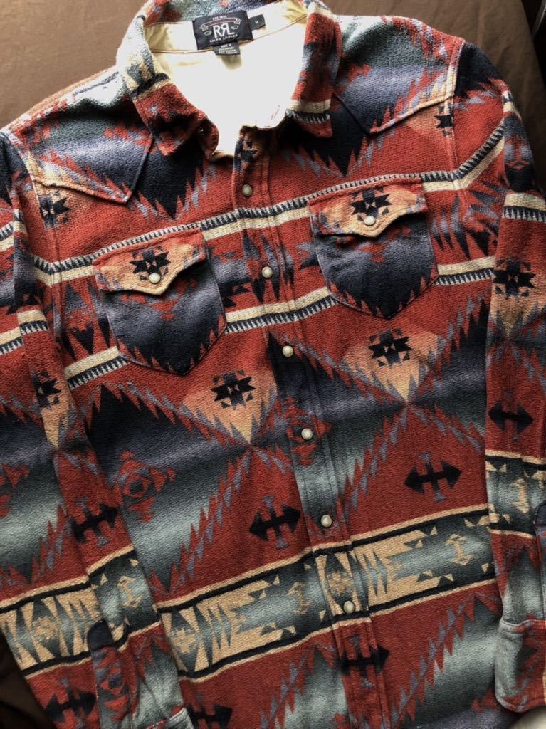 傑作】RRL NATIVE WESTERN SHIRTS ダブルアールエル ネイティブ ナバホ