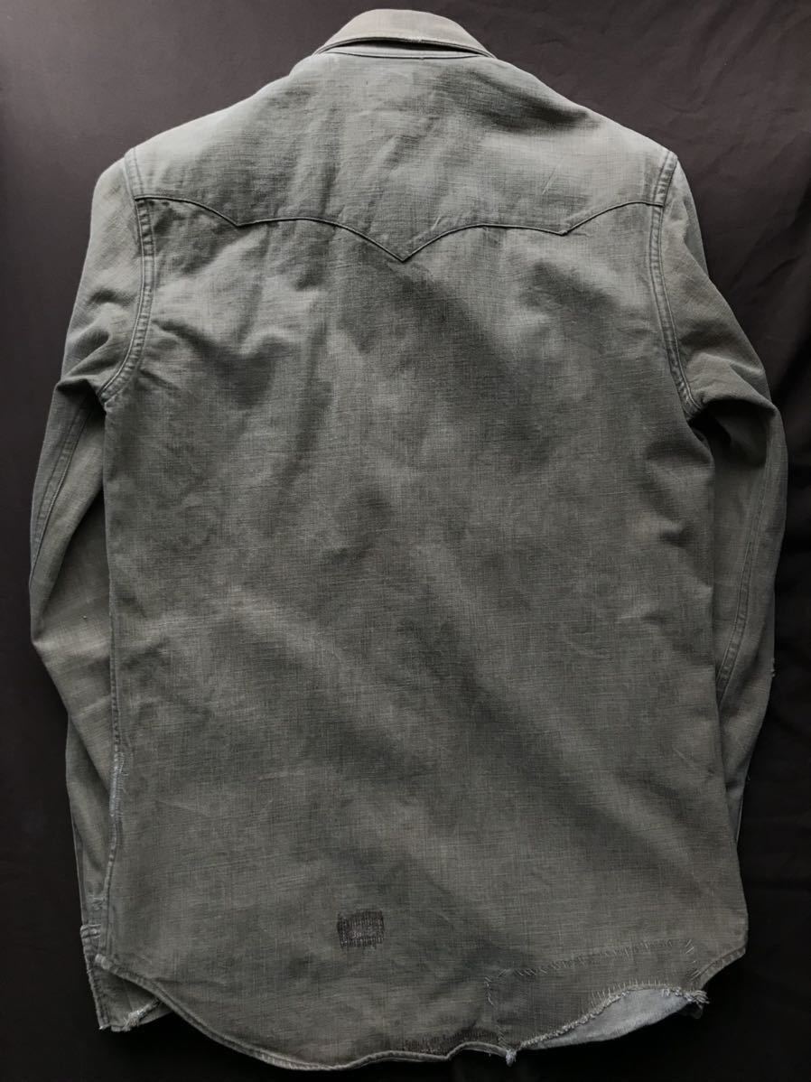 名作】極美品 RRL REPAIRED WESTERN DENIM SHIRTS ダブルアールエル