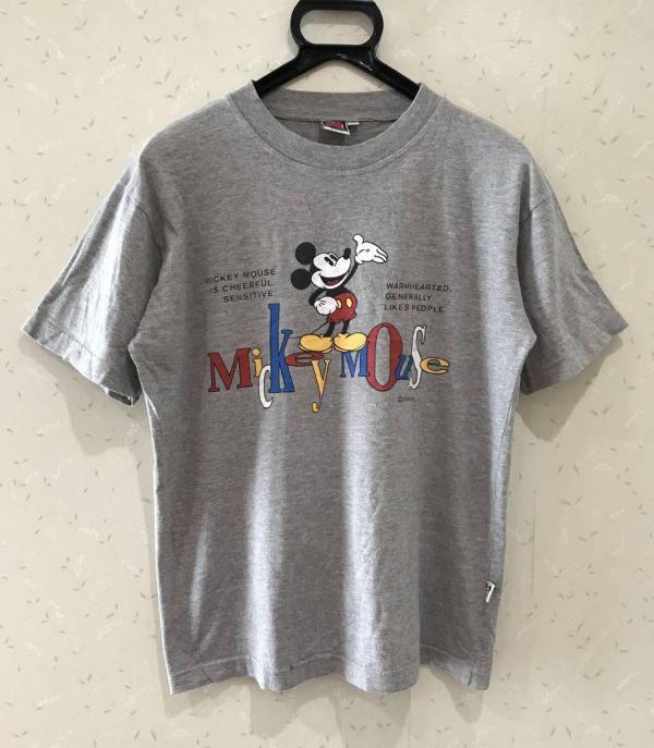 ＊ ディズニー Disney MICKEY UNLIMTED ミッキー プリント 半袖 Tシャツ カットソー トップス M　 BJBJ.D_画像1