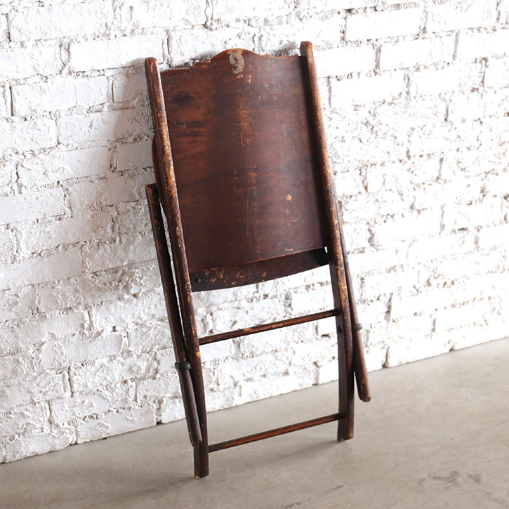 チェア フォールディングチェア holding chair 折りたたみ 折り畳み 椅子 アンティーク 木製 ウッド ステンシル ディスプレイ ヴィンテージ_画像10