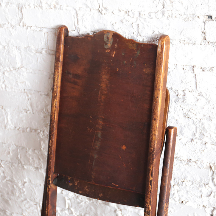 チェア フォールディングチェア holding chair 折りたたみ 折り畳み 椅子 アンティーク 木製 ウッド ステンシル ディスプレイ ヴィンテージ_画像9