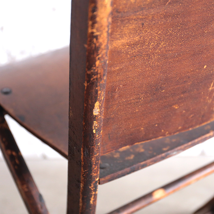 チェア フォールディングチェア holding chair 折りたたみ 折り畳み 椅子 アンティーク 木製 ウッド ステンシル ディスプレイ ヴィンテージ_画像8