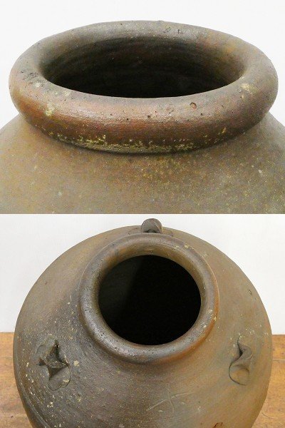♯ 古備前 三耳 大壷 陶印有 桃山~室町時代頃? 全高約67.5cm 重量約