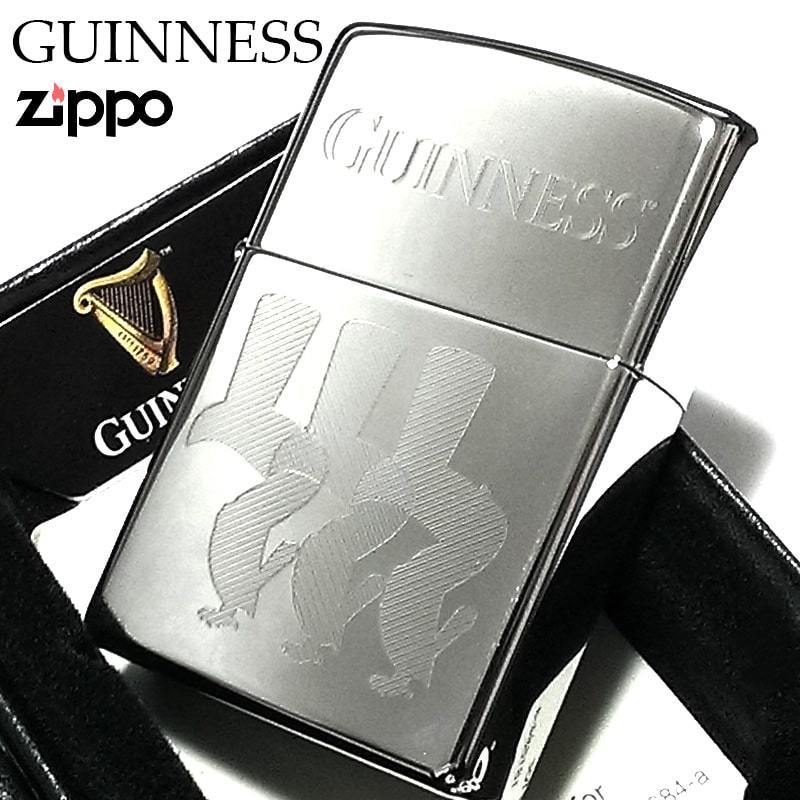 ジッポ ライター ギネス ビール ZIPPO シルバー 彫刻 GUINENESS かっこいい 渋い メンズ お酒 ギネスビール ギフト トゥーカン_画像1