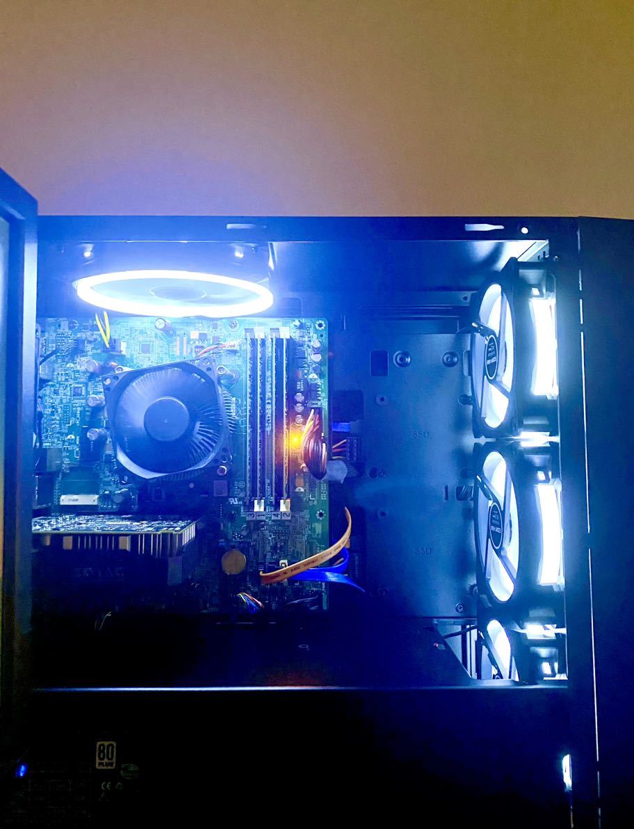 ゲーミングPCフルセット デイトレPC グラボ GTX1050 高性能PC SSD 爆速起動 新品ケース 新品ファン LEDファン 光る ド派手 初心者 Core i7
