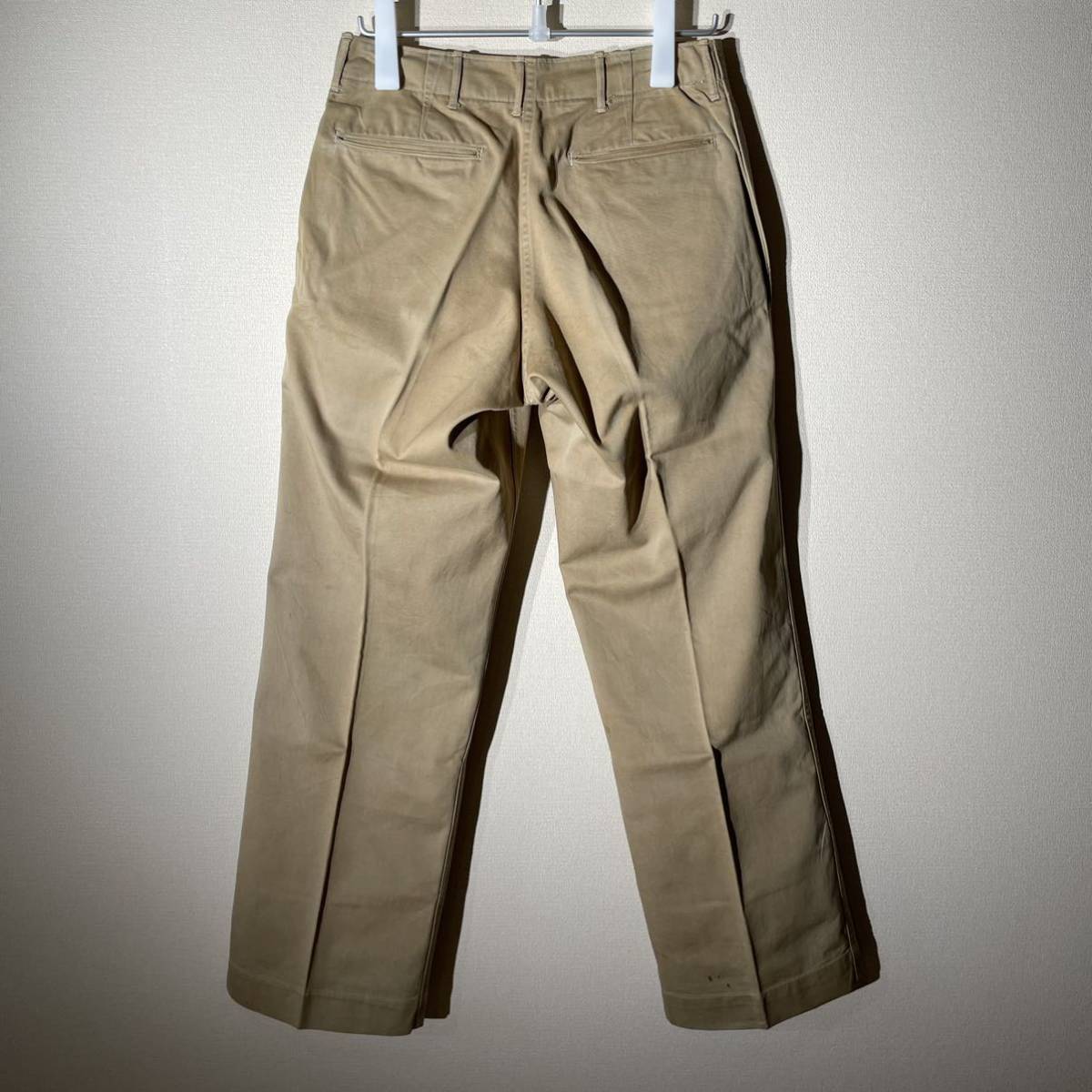 希少】40s US ARMY M-41 KHAKI CHINO メタルボタン W31 チノパン