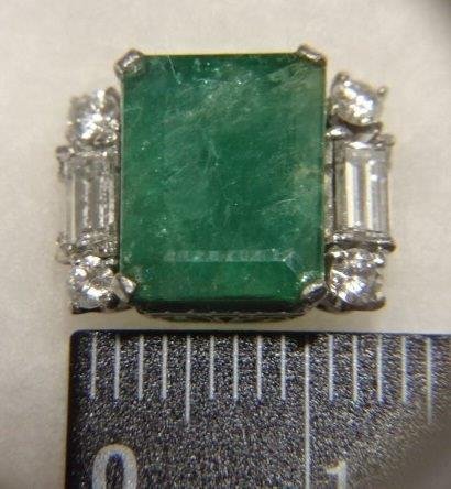  limited time discount large grain emerald necktie pin Pt900 tiepin tie tack pin brooch 1018U8G