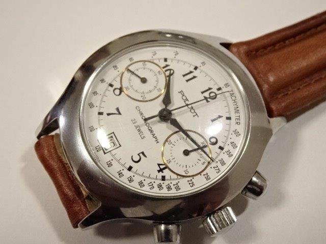 高価値】 クロノグラフ ポレオット CHRONOGRAPH POLJOT 新古品 1024U5G