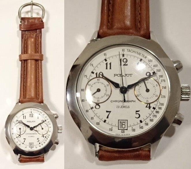 高価値】 クロノグラフ ポレオット CHRONOGRAPH POLJOT 新古品 1024U5G