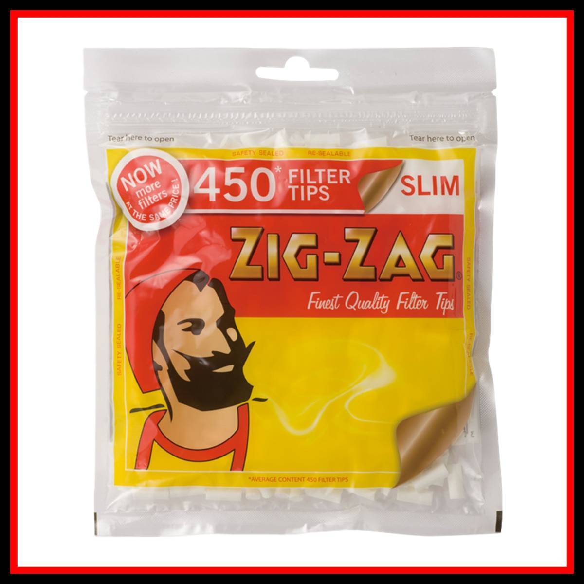 Zig Zag SLIM FILTER ジグザグ スリム フィルター 450個入り ４袋セット    手巻き タバコ 煙草 raw スモーキング ローリング B034の画像2