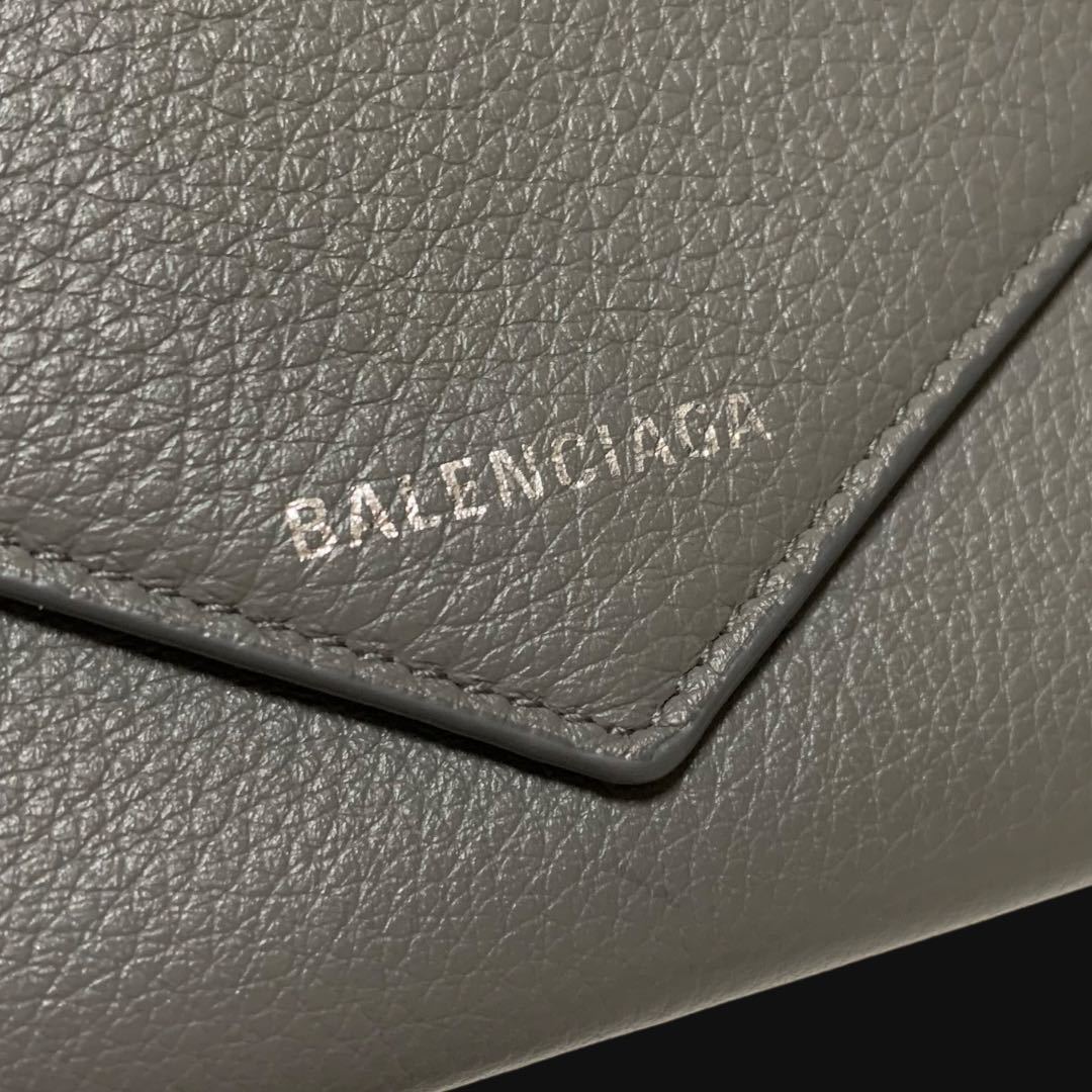 BALENCIAGA バレンシアガ ペーパーロングウォレット 灰 グレー系 レディース_画像4