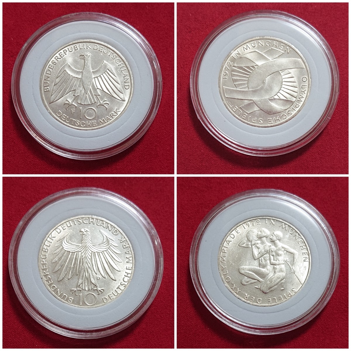 ドイツ ミュンヘンオリンピック 記念 マルク銀貨 2枚セット｜
