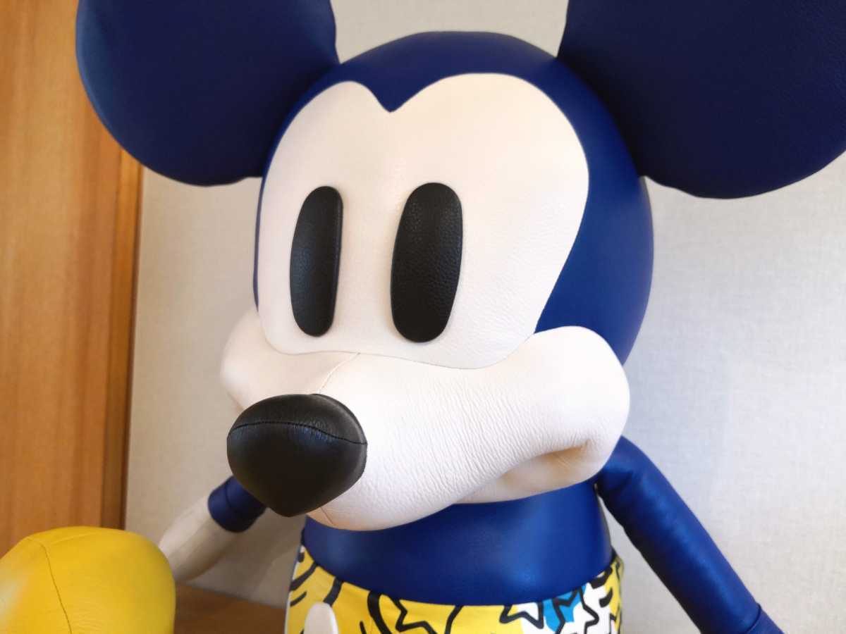 ノベルティ付 COACH Mickey×Keith Haring ディズニー ミッキーマウス×キース・ヘリング ラージ レザー ぬいぐるみ  ビッグサイズ コーチ