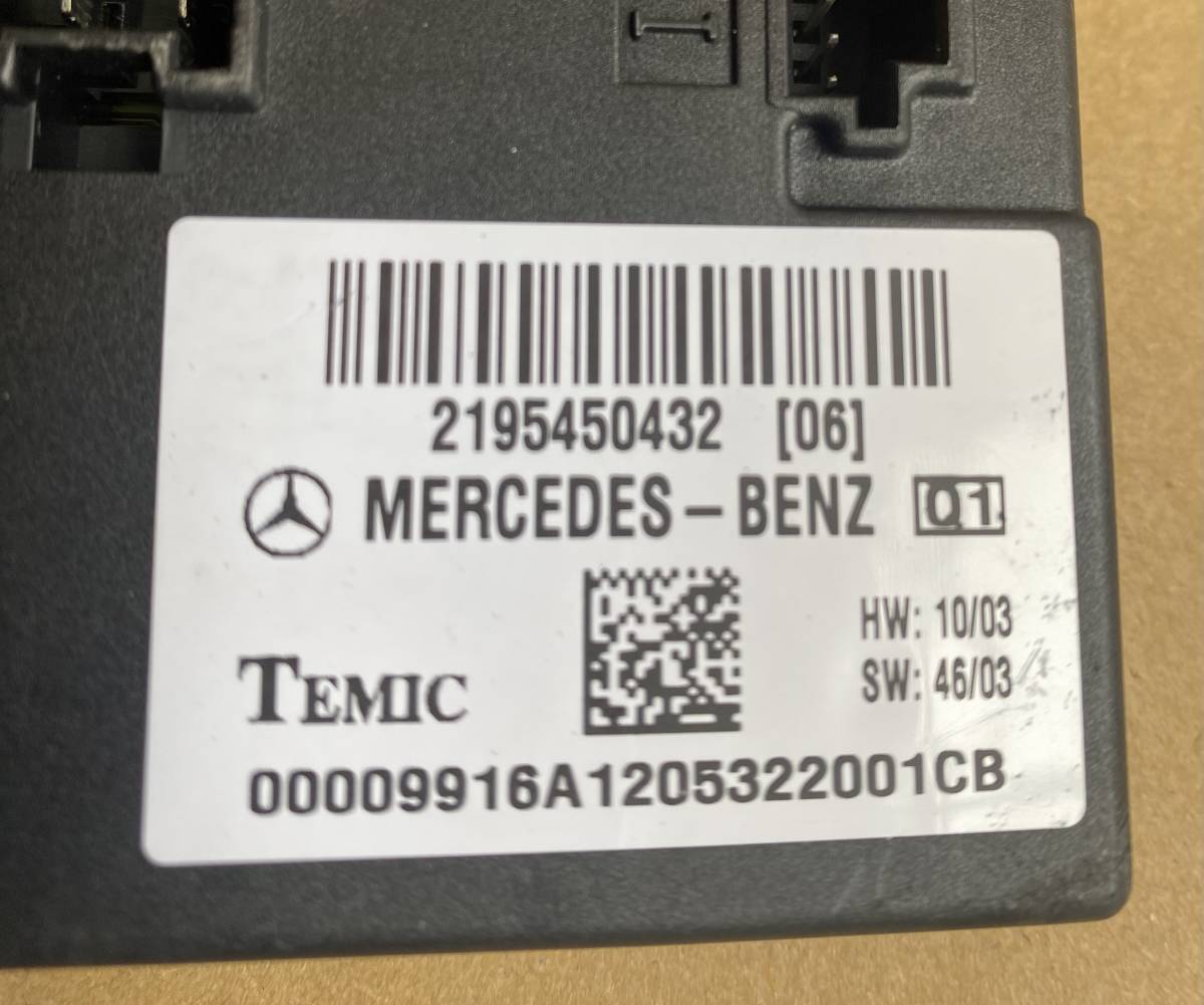 [10455]2006 Benz CLS 350 W219 (C219) previous term body control module computer A2195450432 BENZ Body Control Module