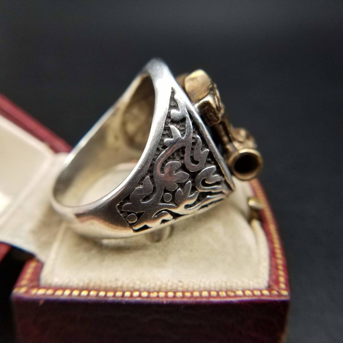  Northern Europe myth . god. Hammer sterling silver Biker ring Vintage ring silver a-ru deco Showa Retro NORSE Thor