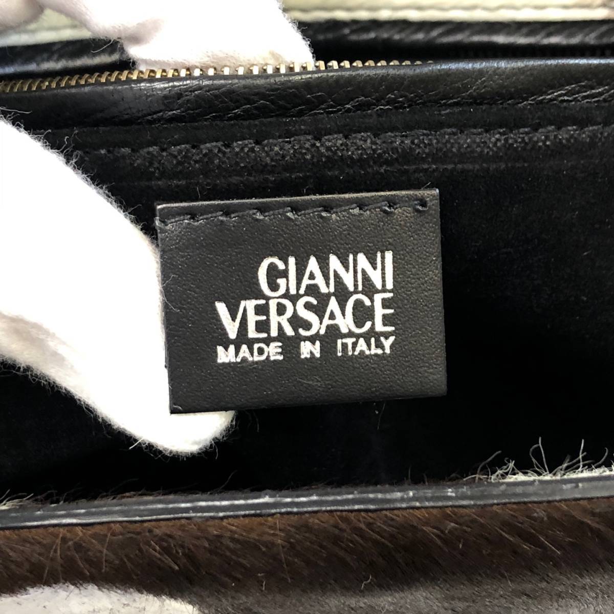 Gianni Versace/ジャンニ・ヴェルサーチ メデューサ ハラコ トート